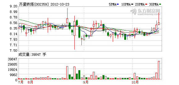 齐星铁塔中标1.06亿国家电网项目 占营收26%