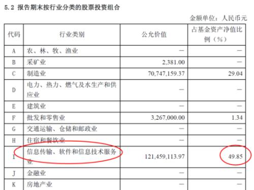 富安达优势成长今年二季报投资行业分布