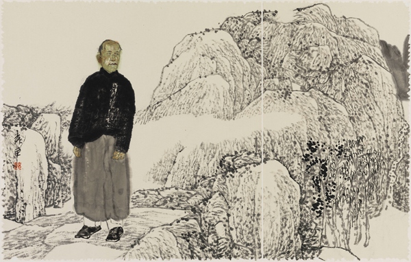 《百年肖像——梁启超》34cmx54cm 2016年作