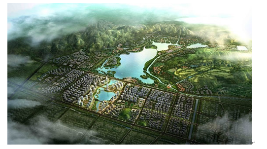图为飞龙湖生态区规划图
