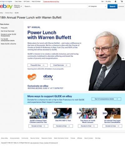 巴菲特慈善午餐竞拍将开始 去年以346万美元落锤