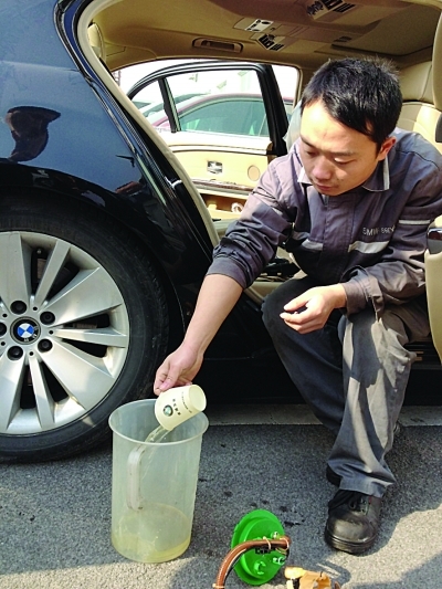 中石化加油站汽油注水最高80%宝马别克熄火