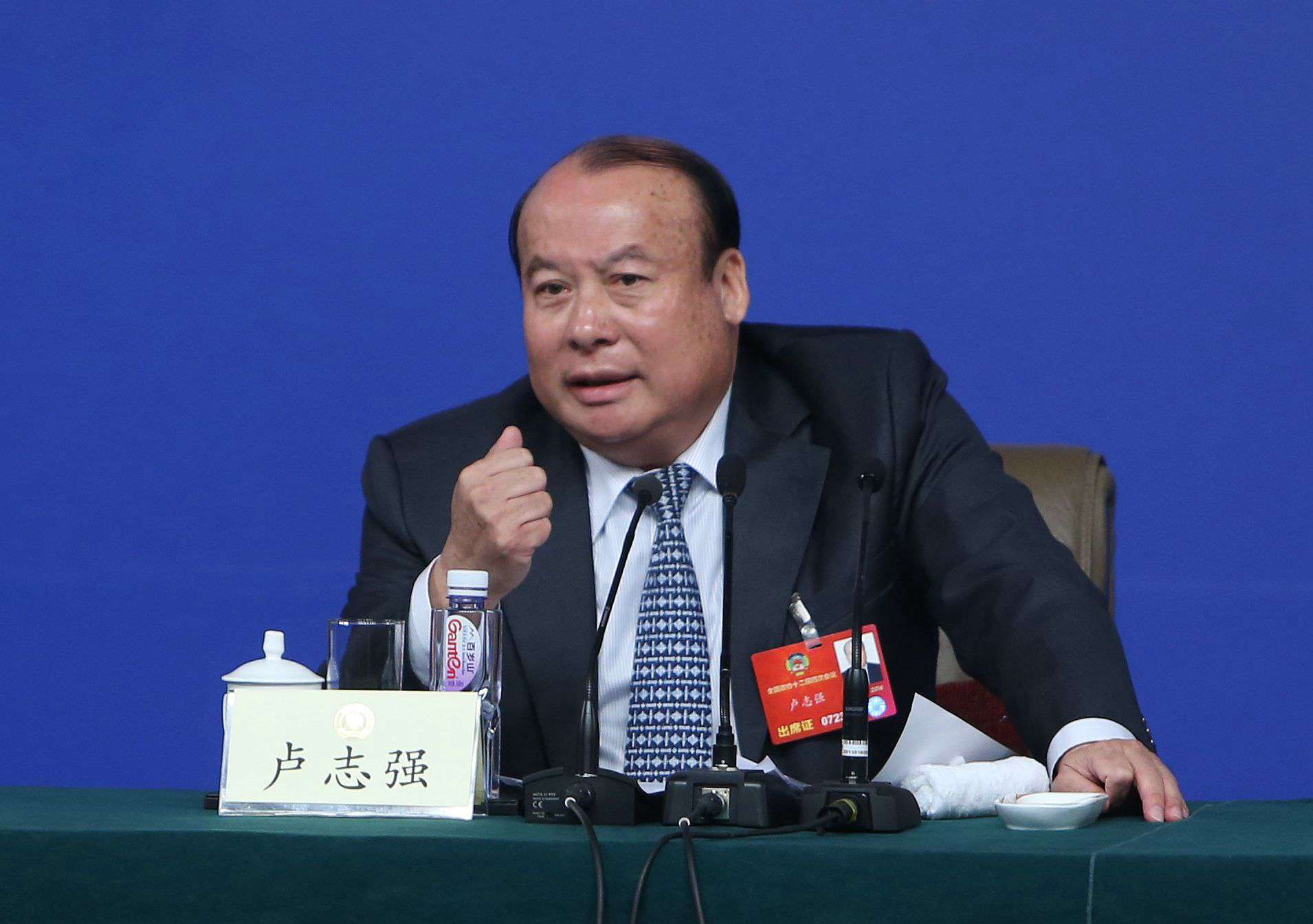 全国政协委员,中国泛海控股集团有限公司董事长卢志强答记者问